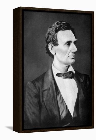 Abraham Lincoln, 16th President of the United States, 1860S-Alexander Hessler-Framed Premier Image Canvas