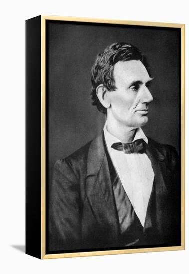 Abraham Lincoln, 16th President of the United States, 1860S-Alexander Hessler-Framed Premier Image Canvas