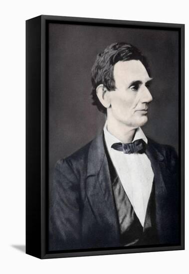 Abraham Lincoln, 16th President of the United States, 1860S-Alexander Hessler-Framed Premier Image Canvas