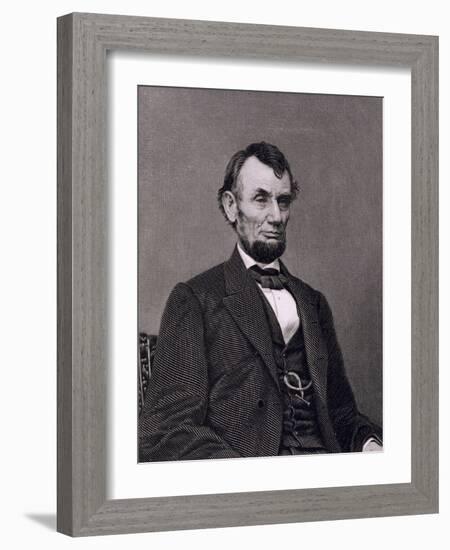 Abraham Lincoln, 16th President of the United States of America-Mathew Brady-Framed Giclee Print