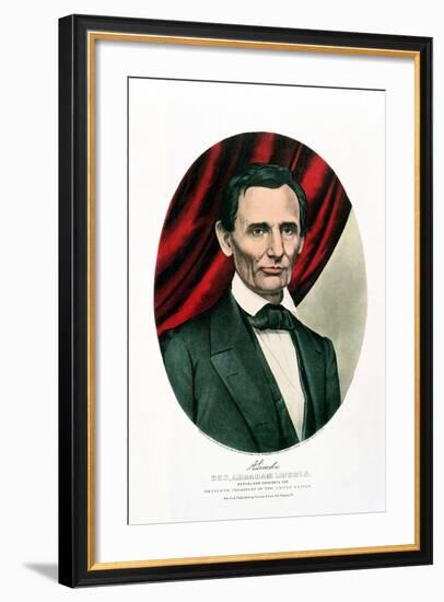 Abraham Lincoln (1809-6), C1865-Currier & Ives-Framed Giclee Print