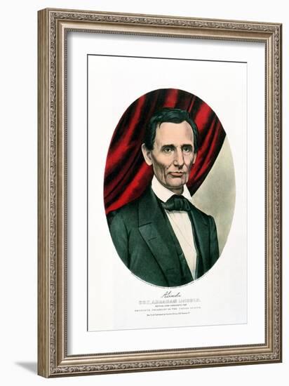 Abraham Lincoln (1809-6), C1865-Currier & Ives-Framed Giclee Print