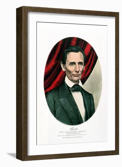 Abraham Lincoln (1809-6), C1865-Currier & Ives-Framed Giclee Print