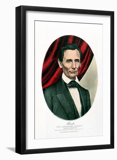 Abraham Lincoln (1809-6), C1865-Currier & Ives-Framed Giclee Print