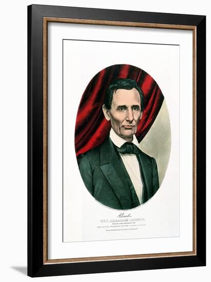 Abraham Lincoln (1809-6), C1865-Currier & Ives-Framed Giclee Print