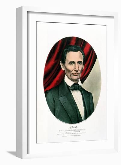 Abraham Lincoln (1809-6), C1865-Currier & Ives-Framed Giclee Print