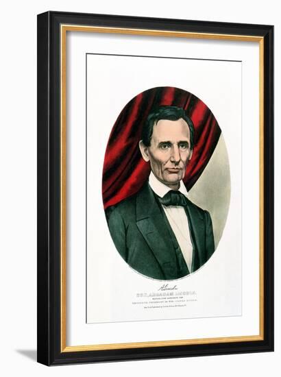 Abraham Lincoln (1809-6), C1865-Currier & Ives-Framed Giclee Print