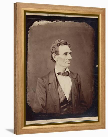 Abraham Lincoln (1809-65), 16th President of the USA, Copy Print after Photo by Alexander Hesler,…-Alexander Hesler-Framed Premier Image Canvas