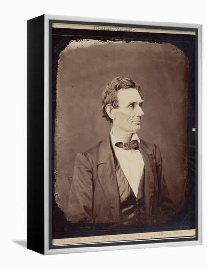 Abraham Lincoln (1809-65), 16th President of the USA, Copy Print after Photo by Alexander Hesler,…-Alexander Hesler-Framed Premier Image Canvas