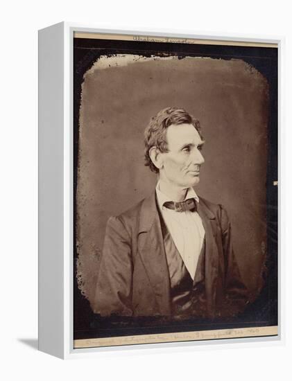 Abraham Lincoln (1809-65), 16th President of the USA, Copy Print after Photo by Alexander Hesler,…-Alexander Hesler-Framed Premier Image Canvas