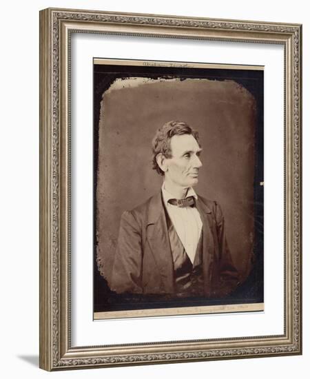 Abraham Lincoln (1809-65), 16th President of the USA, Copy Print after Photo by Alexander Hesler,…-Alexander Hesler-Framed Photographic Print