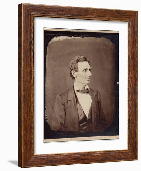 Abraham Lincoln (1809-65), 16th President of the USA, Copy Print after Photo by Alexander Hesler,…-Alexander Hesler-Framed Photographic Print