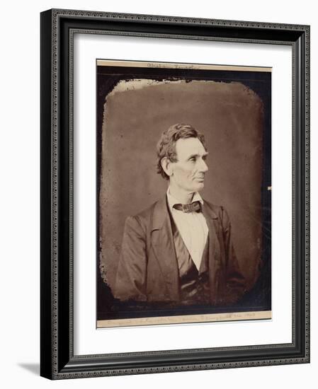 Abraham Lincoln (1809-65), 16th President of the USA, Copy Print after Photo by Alexander Hesler,…-Alexander Hesler-Framed Photographic Print