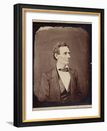 Abraham Lincoln (1809-65), 16th President of the USA, Copy Print after Photo by Alexander Hesler,…-Alexander Hesler-Framed Photographic Print