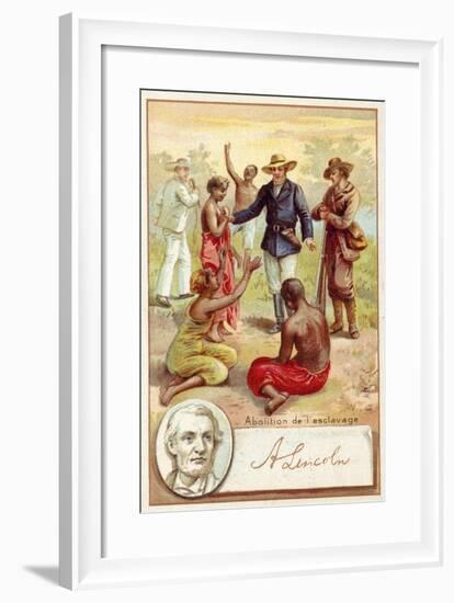 Abraham Lincoln and the Abolition of Slavery in the United States-null-Framed Giclee Print