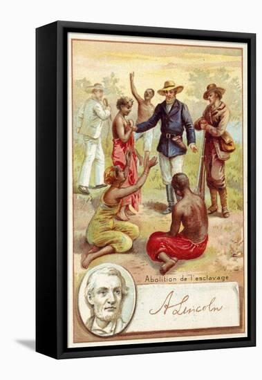 Abraham Lincoln and the Abolition of Slavery in the United States-null-Framed Premier Image Canvas