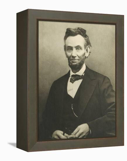 Abraham Lincoln by Alexander Gardner-null-Framed Premier Image Canvas