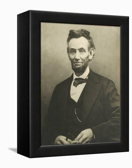 Abraham Lincoln by Alexander Gardner-null-Framed Premier Image Canvas