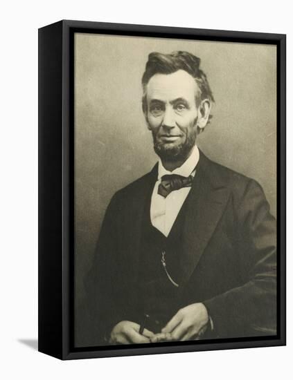 Abraham Lincoln by Alexander Gardner-null-Framed Premier Image Canvas