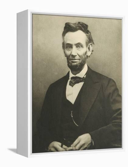 Abraham Lincoln by Alexander Gardner-null-Framed Premier Image Canvas