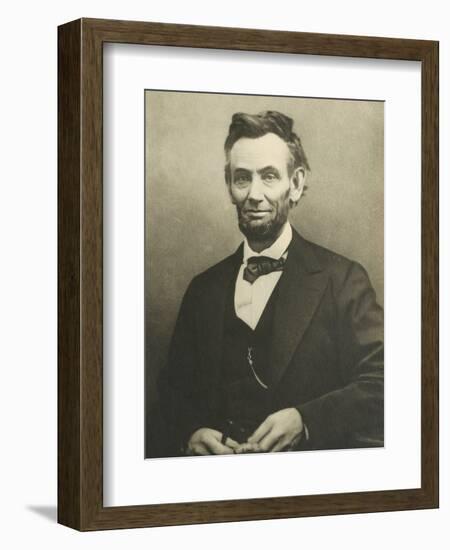 Abraham Lincoln by Alexander Gardner-null-Framed Photographic Print