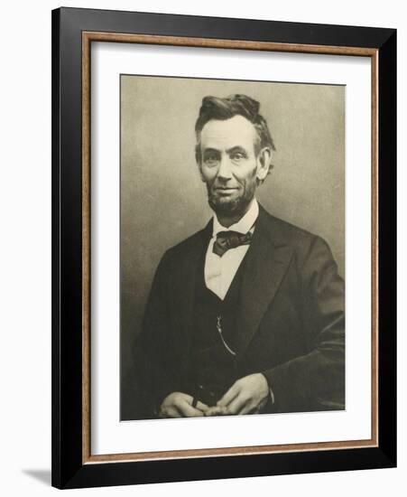 Abraham Lincoln by Alexander Gardner-null-Framed Photographic Print