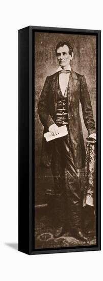 Abraham Lincoln, c.1860-null-Framed Premier Image Canvas