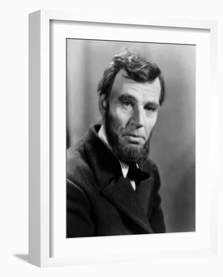 Abraham Lincoln, film biographique by D.W. Griffith with Walter Huston, 1930 (b/w photo)-null-Framed Photo