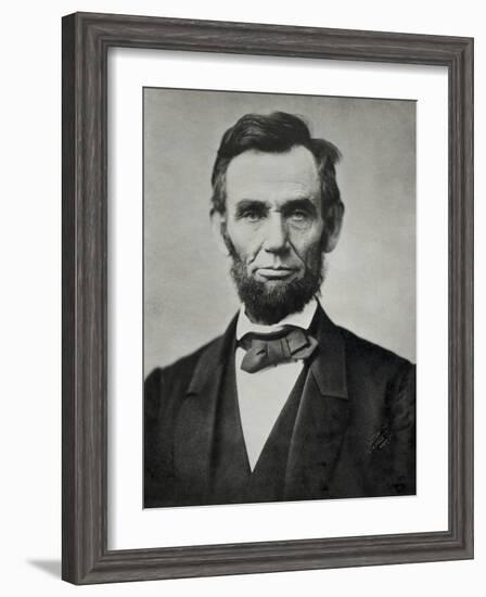 Abraham Lincoln, Head and Shoulders-null-Framed Photographic Print