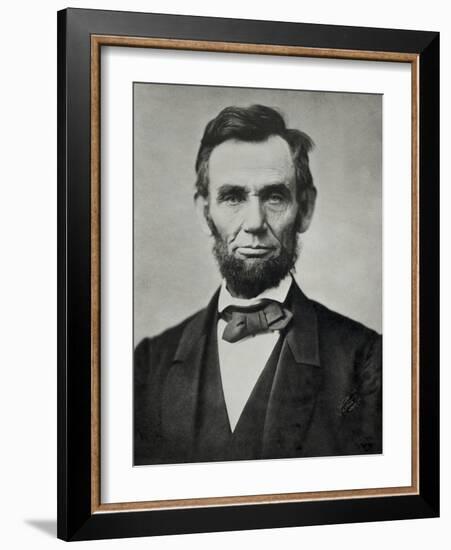 Abraham Lincoln, Head and Shoulders-null-Framed Photographic Print