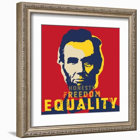 Abraham Lincoln: Honesty, Freedom, Equality-null-Framed Art Print