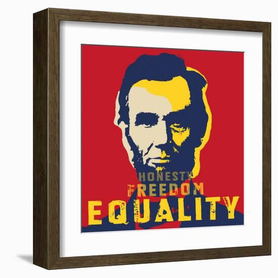 Abraham Lincoln: Honesty, Freedom, Equality-null-Framed Art Print