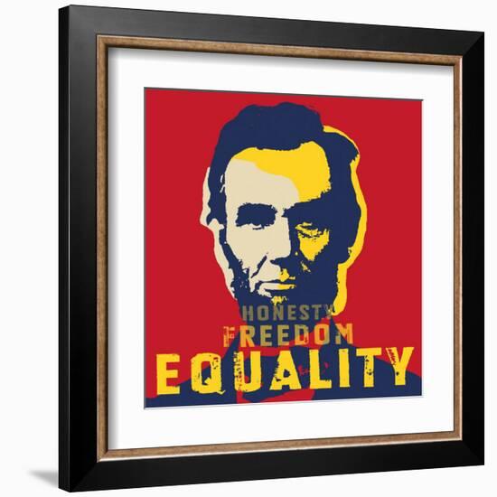 Abraham Lincoln: Honesty, Freedom, Equality-null-Framed Art Print