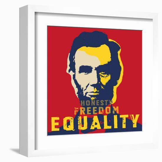 Abraham Lincoln: Honesty, Freedom, Equality-null-Framed Art Print