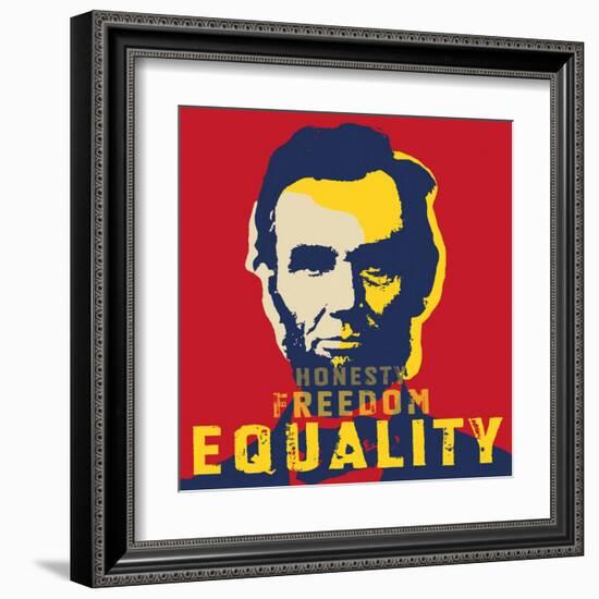 Abraham Lincoln: Honesty, Freedom, Equality-null-Framed Art Print