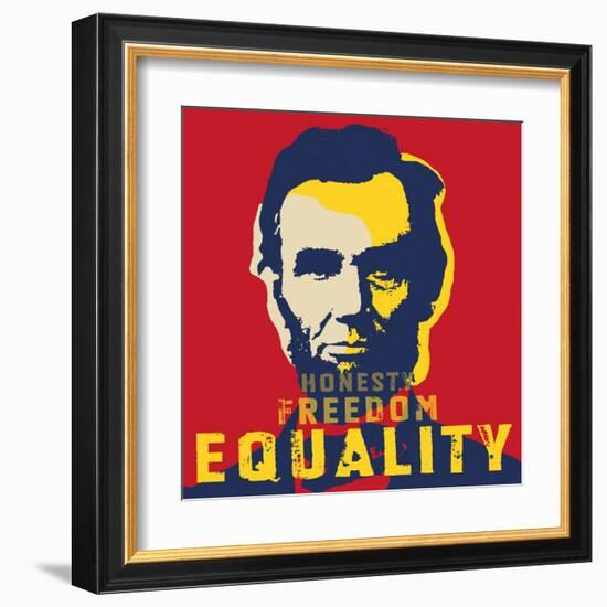 Abraham Lincoln: Honesty, Freedom, Equality-null-Framed Art Print