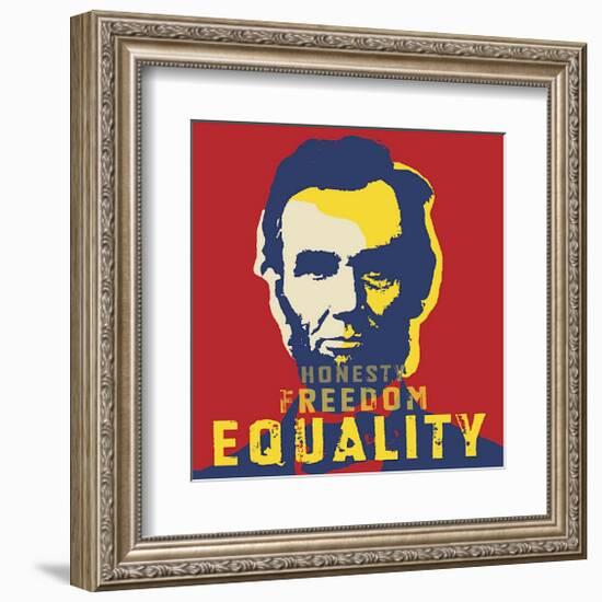 Abraham Lincoln: Honesty, Freedom, Equality-L^A^ Pop Art-Framed Giclee Print