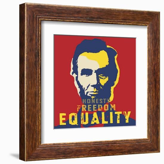 Abraham Lincoln: Honesty, Freedom, Equality-L^A^ Pop Art-Framed Giclee Print