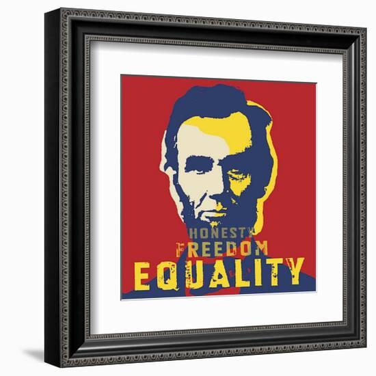 Abraham Lincoln: Honesty, Freedom, Equality-L^A^ Pop Art-Framed Giclee Print