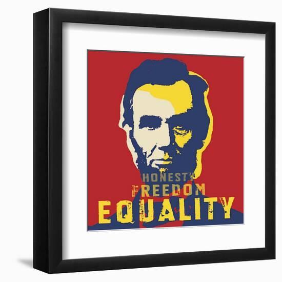 Abraham Lincoln: Honesty, Freedom, Equality-L^A^ Pop Art-Framed Giclee Print