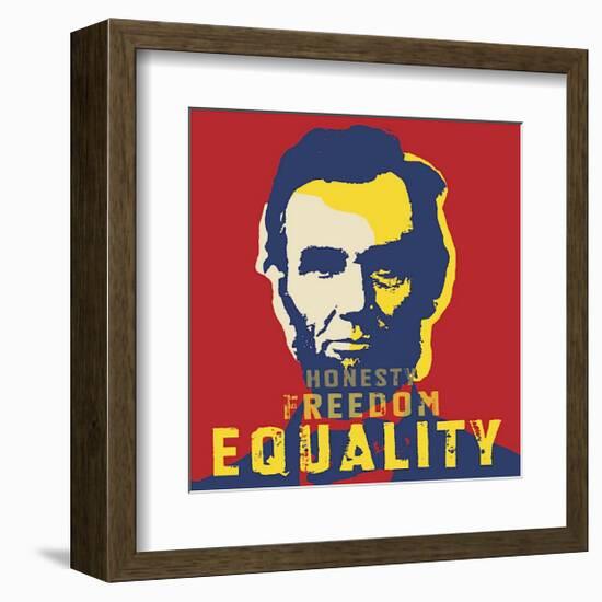 Abraham Lincoln: Honesty, Freedom, Equality-L^A^ Pop Art-Framed Giclee Print