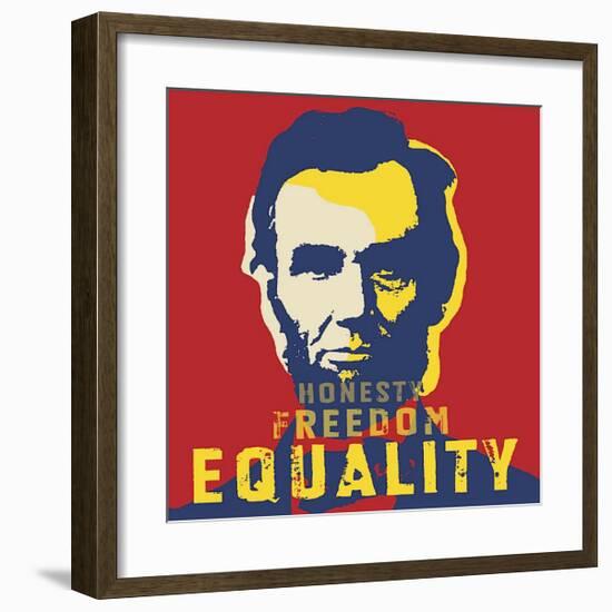 Abraham Lincoln: Honesty, Freedom, Equality-L^A^ Pop Art-Framed Giclee Print