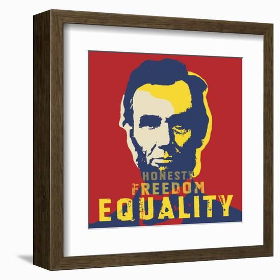 Abraham Lincoln: Honesty, Freedom, Equality-Celebrity Photography-Framed Art Print