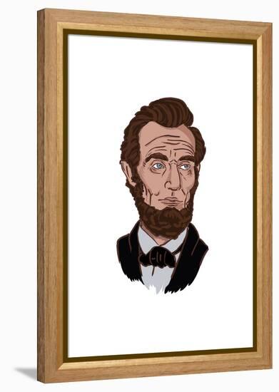 Abraham Lincoln - Icon-Lantern Press-Framed Stretched Canvas