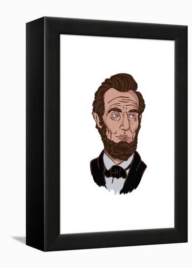 Abraham Lincoln - Icon-Lantern Press-Framed Stretched Canvas