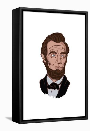 Abraham Lincoln - Icon-Lantern Press-Framed Stretched Canvas