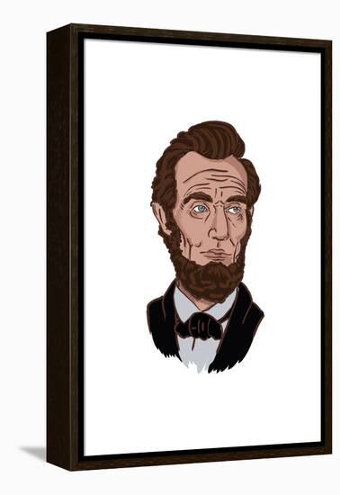 Abraham Lincoln - Icon-Lantern Press-Framed Stretched Canvas