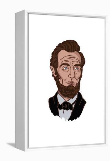 Abraham Lincoln - Icon-Lantern Press-Framed Stretched Canvas