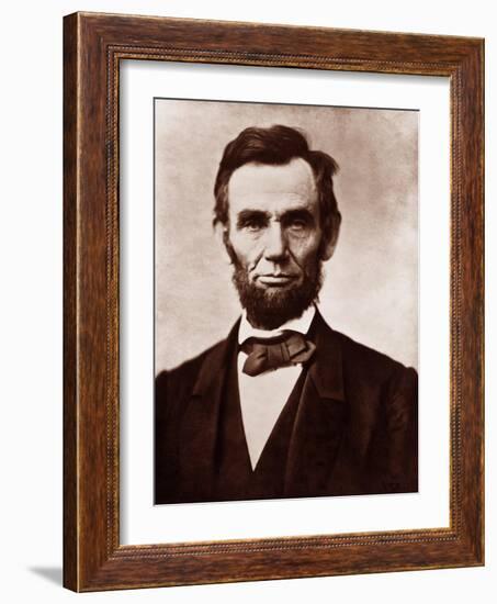 Abraham Lincoln in the Classic 1863 Portrait-null-Framed Art Print