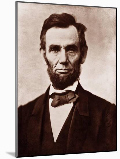 Abraham Lincoln in the Classic 1863 Portrait-null-Mounted Art Print